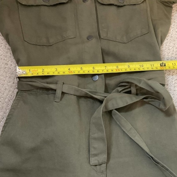 Frame Army Green Green Short Sleeve Belted Jumpsuit Size XS - Picture 10 of 15
